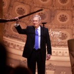 Photo of Mitch McConnell speaking at CPAC 2014 in Washington, DC taken by Gage Skidmore.